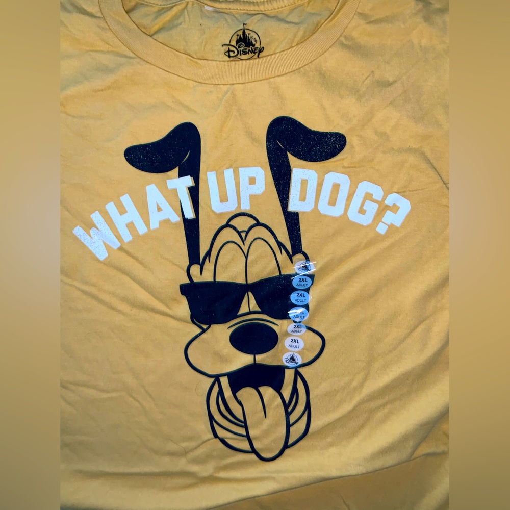 Disney “Pluto” Graphic T-Shirt | Gold | Short Sleeve | XXL